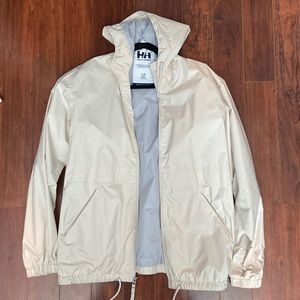 Helly Hansen Waterproof Rain Jacket Cream Men’s Large